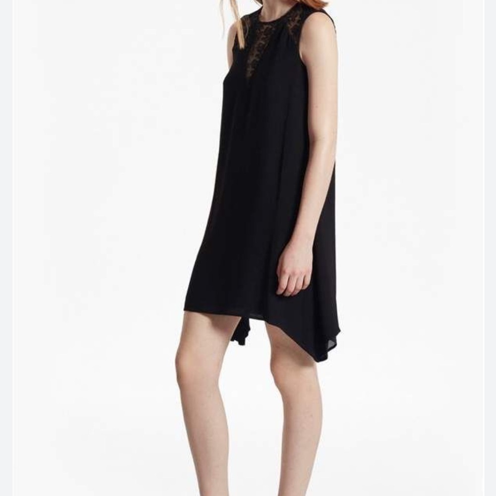 Nwt French Connection Hennessy Drape Black Lace Dress